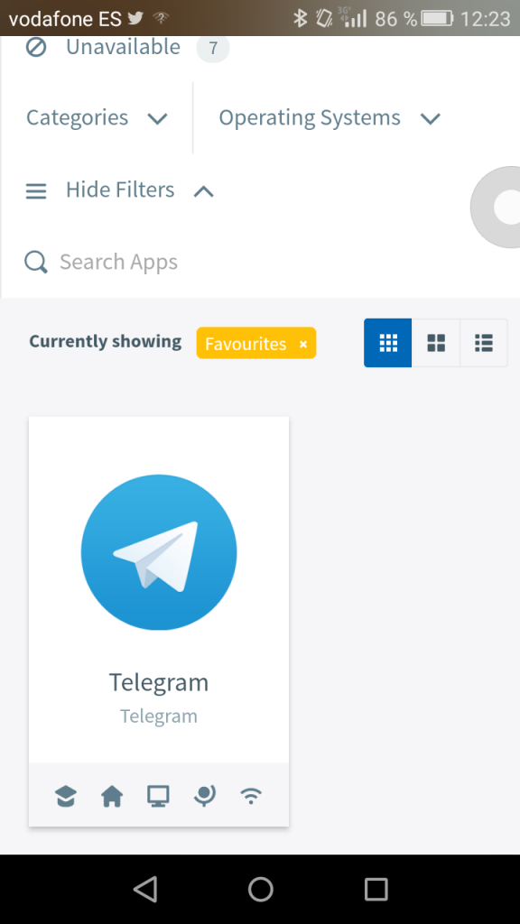 Els portals d'aplicacions a Virtlabs també contemplen sistemes operatius de mobilitat com Android