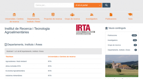 L'IRTA inclou la seva recerca al Portal de la Recerca de Catalunya