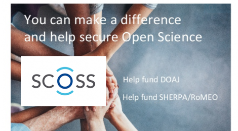 La Global Sustainability Coalition for Open Science Services (SCOSS) vol garantir el DOAJ i SHERPA/RoMEO