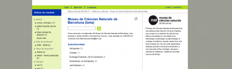 El Museu de Ciències Naturals de Barcelona s'incorpora a RECERCAT