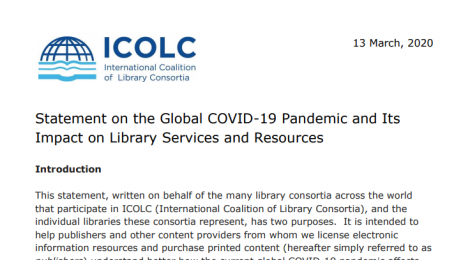 Posar els continguts sobre la COVID-19 en obert: petició de l'ICOLC a les editorials