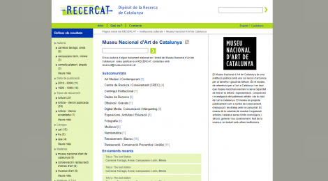 El MNAC s'incorpora al repositori RECERCAT