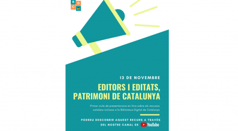Patrimoni d'Editors i Editats de Catalunya participa en el Primer Cicle de presentacions de Bases de Dades Catalanes de la BDC