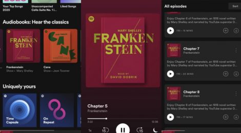 Spotify inclou alguns audiollibres de clàssics de la literatura