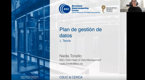 Celebrat el curs sobre DMP a càrrec de Nadia Tonello (BSC-CNS)