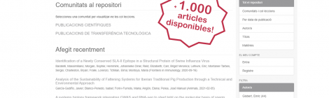 El repositori de l’IRTA celebra el miler d'articles disponibles en obert